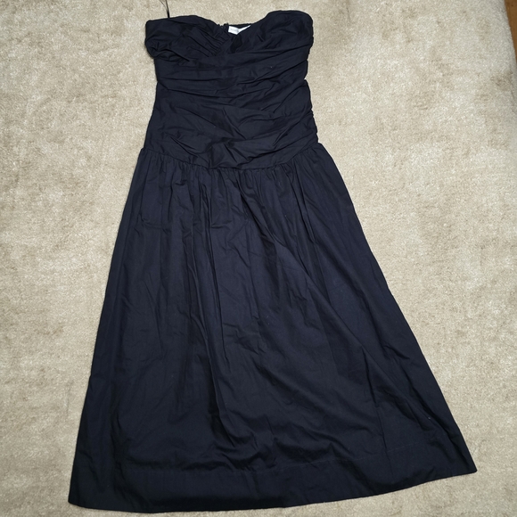 Altar'd State Midnight Blue Strapless Midi Dress - Picture 9 of 12